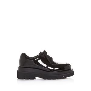 JEFFEREY CAMPBELL Womens Black 1-1/2" Platform Delante Toe Wedge Oxford Shoes 8